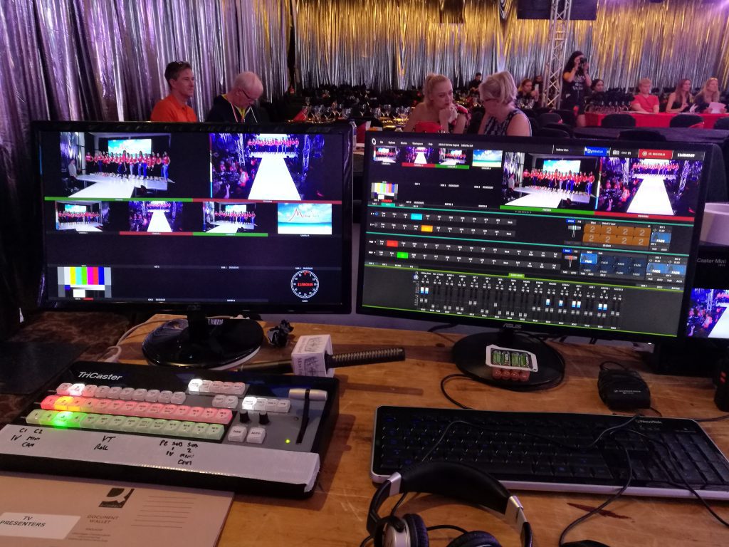 Miss-England-Livestream-Desk-2019 Photo of livestream desk at Miss England's Grand Final 2019